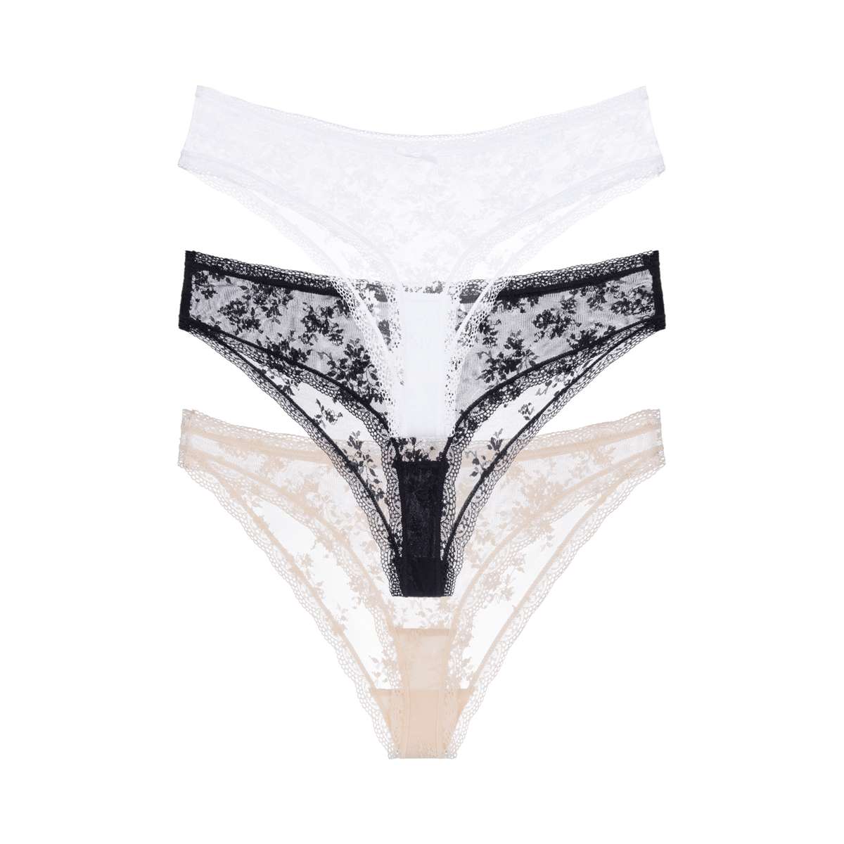 Essential Lace 3 Pack Cheeky Brazilian