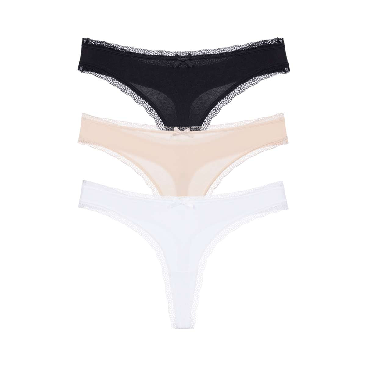 Essential Cotton 3 Pack Thong