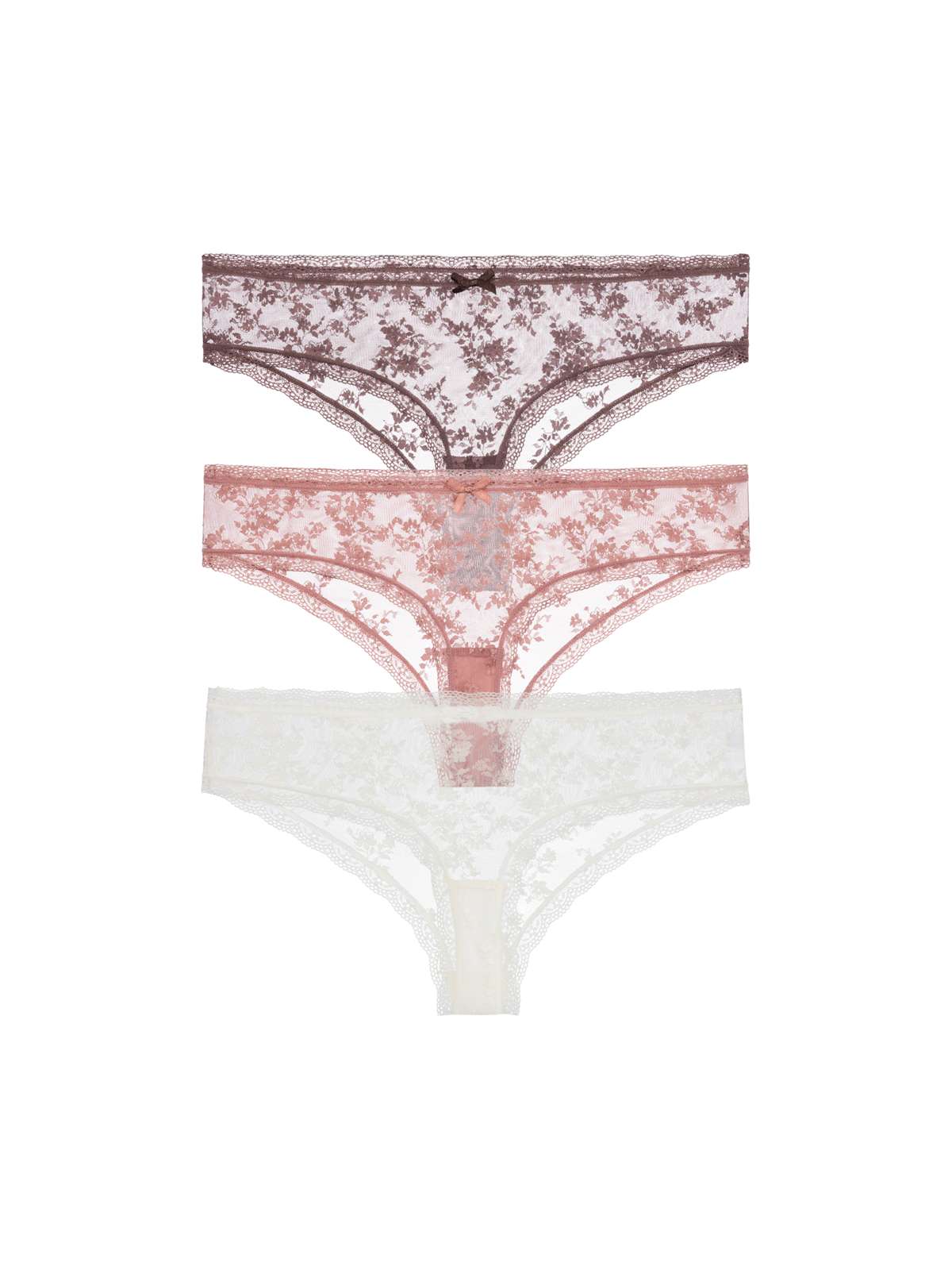 Essential Lace 3 Pack Cheeky Brazilian