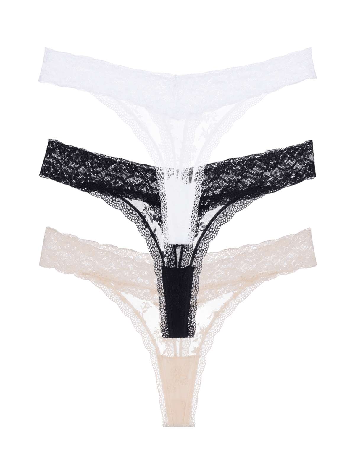 Essential Lace 3 Pack Thong