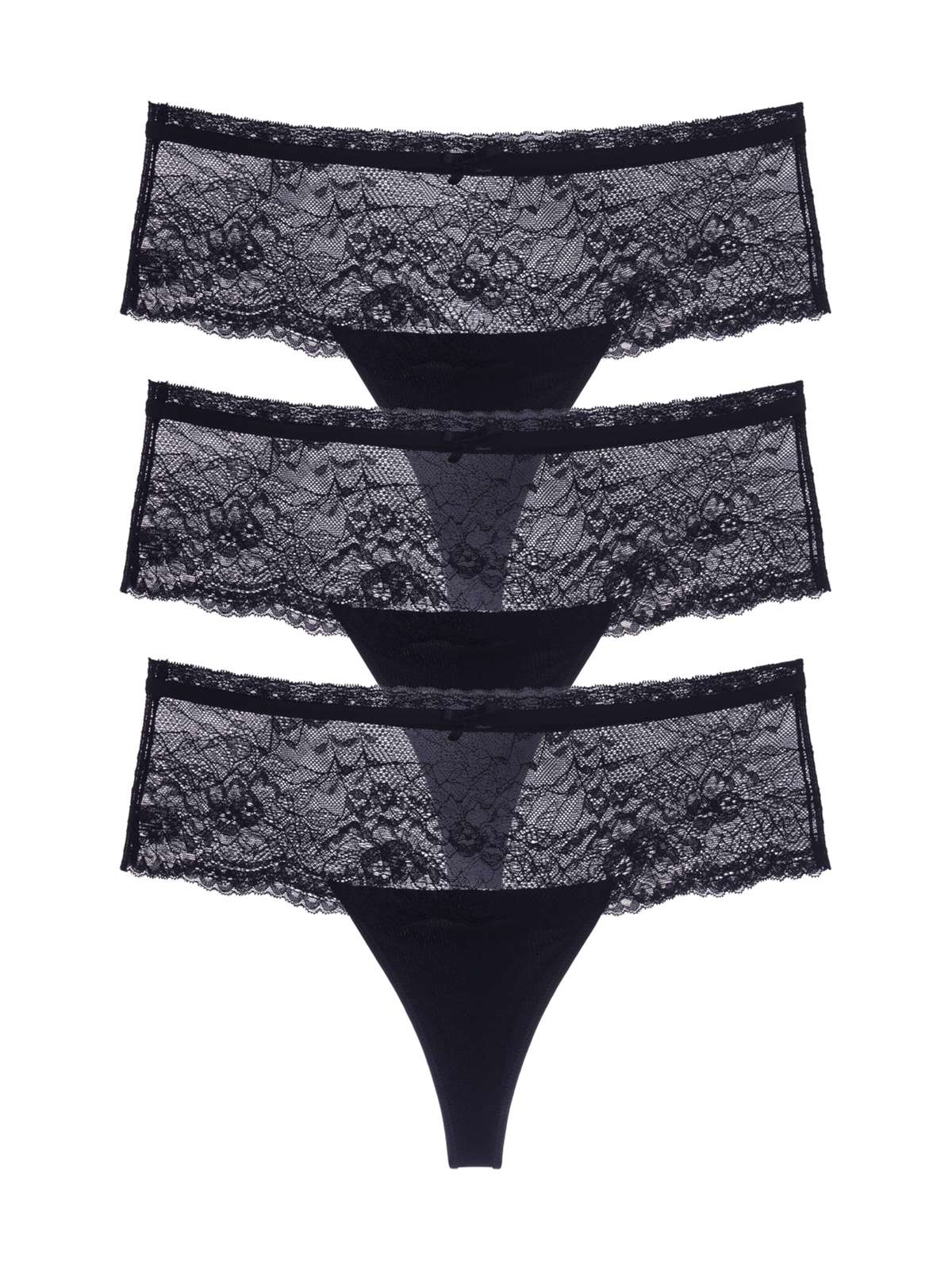 Nina  High Waist Thong 3pp