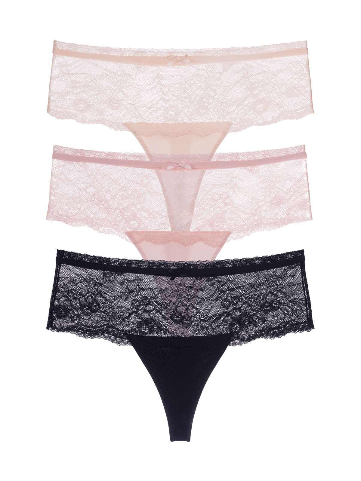 Nina  High Waist Thong 3pp